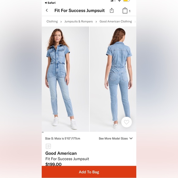 Good American Fit for Success Jumpsuit - Picture 2 of 5